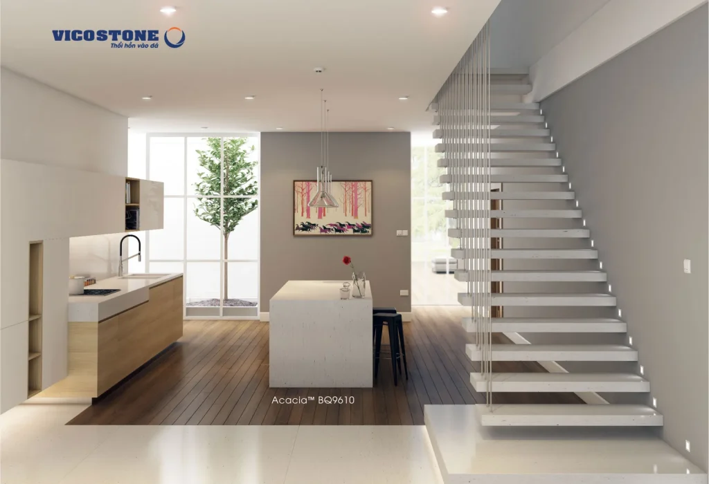 Bề mặt Acacia BQ9610 trong không gian minh họa