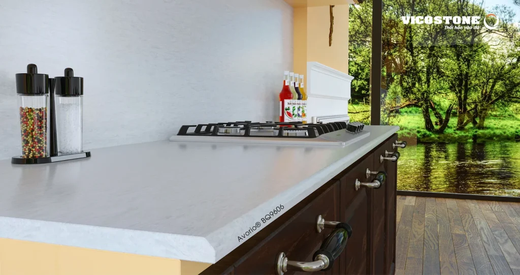Bề mặt Avorio BQ9606 trong không gian minh họa