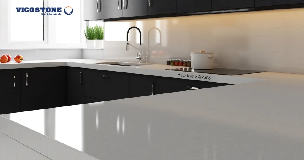 Bề mặt Avorio BQ9606 trong không gian minh họa