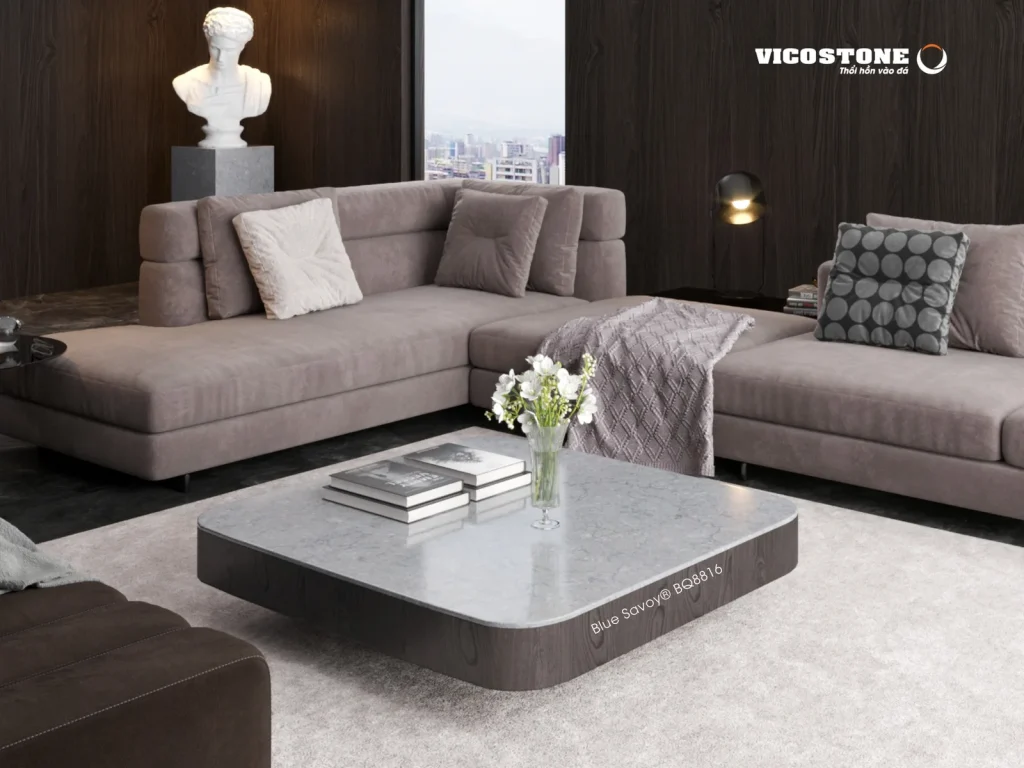 Bề mặt Blue Savoy BQ8816 trong không gian minh họa