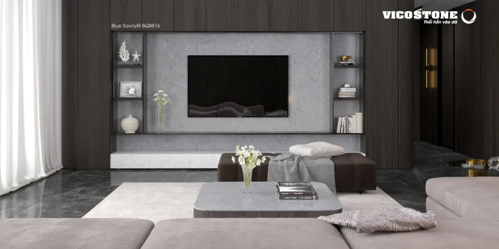 Bề mặt Blue Savoy BQ8816 trong không gian minh họa
