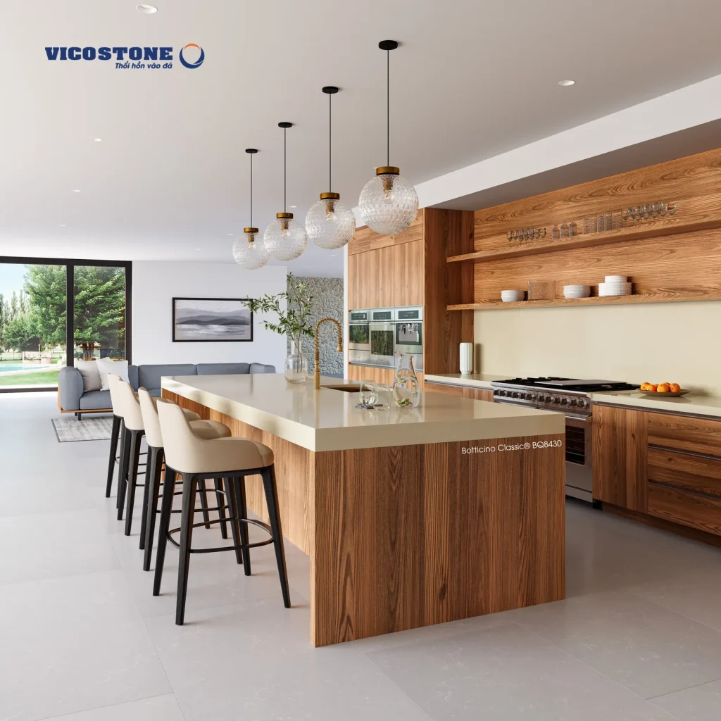 Bề mặt Botticino Classic BQ8430 trong không gian minh họa