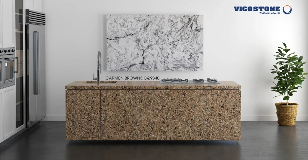 Bề mặt Carmen Brown BQ9340 trong không gian minh họa