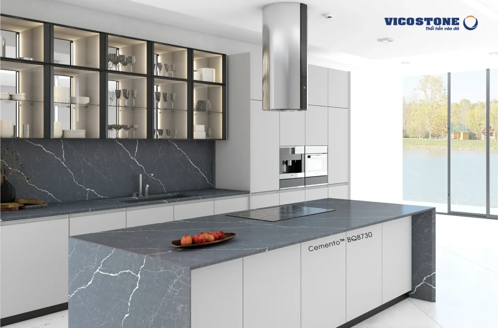 Bề mặt Cemento BQ8730 trong không gian minh họa