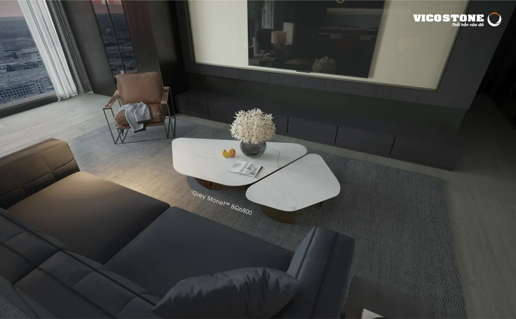 Bề mặt Grey Monet (1) BQ6800 trong không gian minh họa