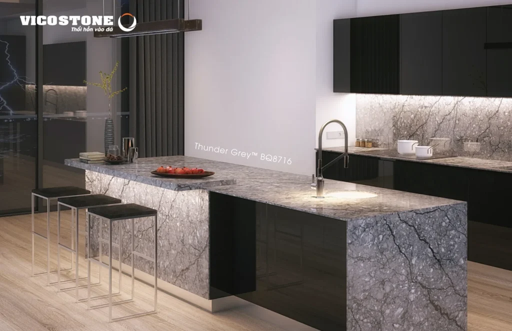 Bề mặt Thunder Grey BQ8716 trong không gian minh họa