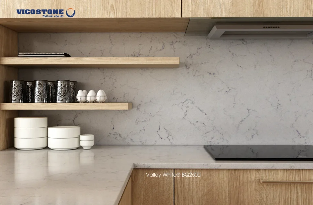 Bề mặt Valley White BQ2600 trong không gian minh họa